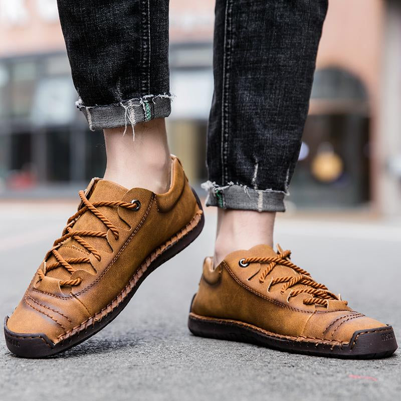 Baskets Masculines Casual Cuir - Lincoln