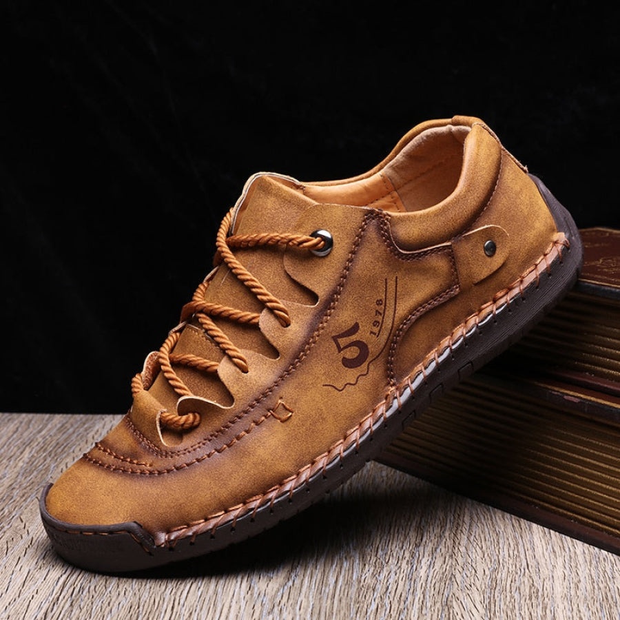 Baskets Masculines Casual Cuir - Lincoln