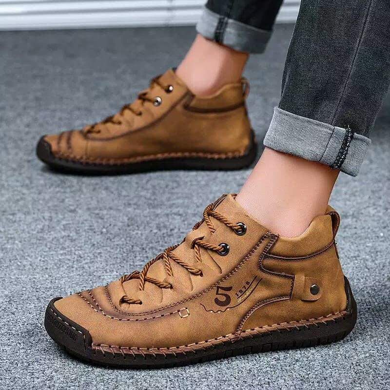 Baskets Masculines Casual Cuir - Lincoln