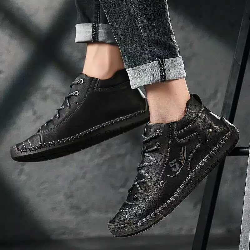 Baskets Masculines Casual Cuir - Lincoln