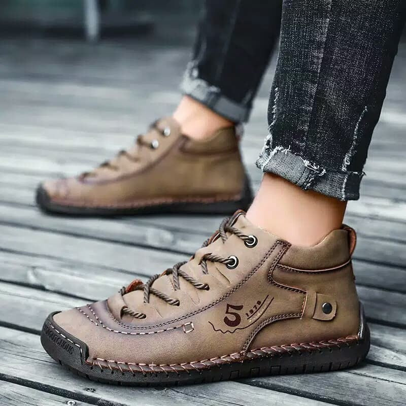 Baskets Masculines Casual Cuir - Lincoln