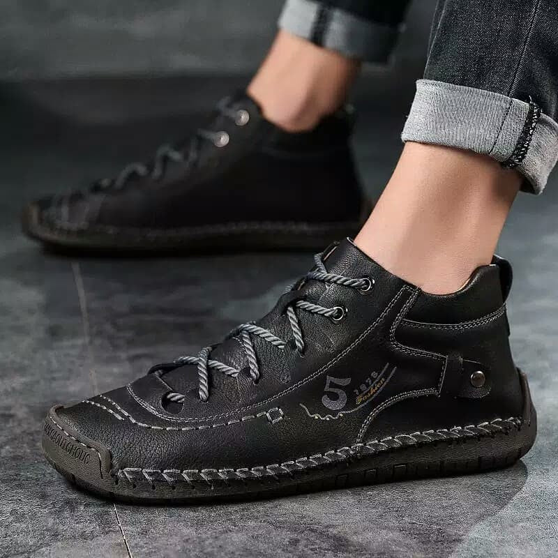 Baskets Masculines Casual Cuir - Lincoln