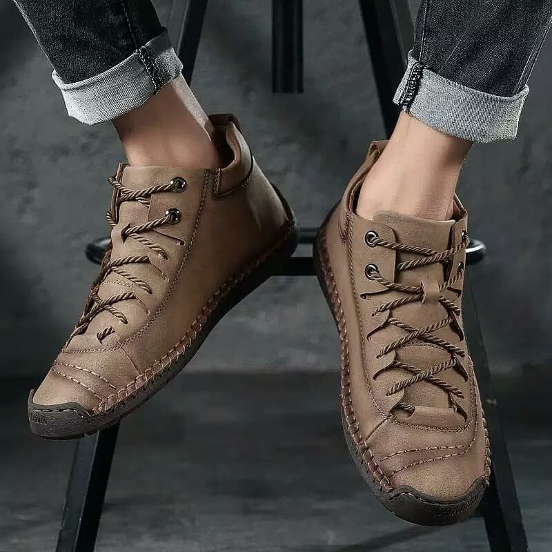 Baskets Masculines Casual Cuir - Lincoln