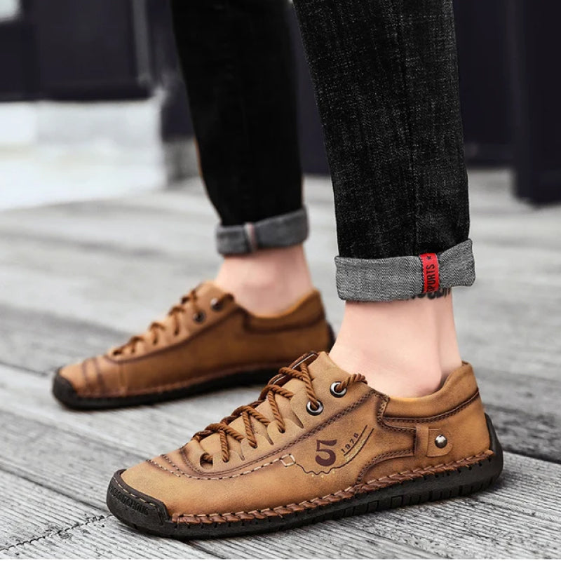 Baskets Masculines Casual Cuir - Lincoln