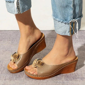 Sandale Confortable Femme Roux