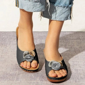 Sandale Confortable Femme Roux
