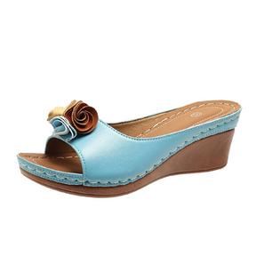 Sandale Confortable Femme Roux