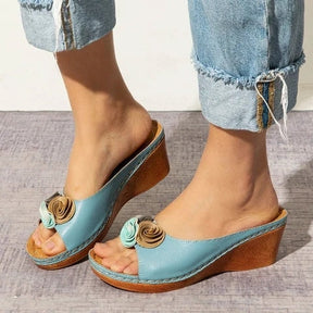 Sandale Confortable Femme Roux