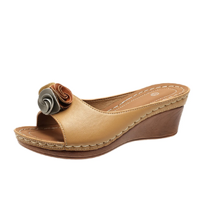 Sandale Confortable Femme Roux