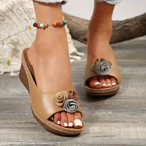 Sandale Confortable Femme Roux