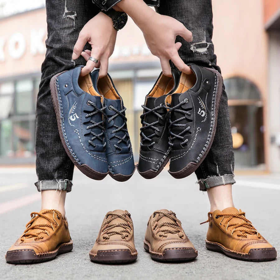 Baskets Masculines Casual Cuir - Lincoln