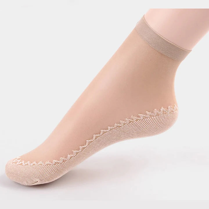 10 Paires de Chaussettes en Coton Antidérapantes et Soyeuses