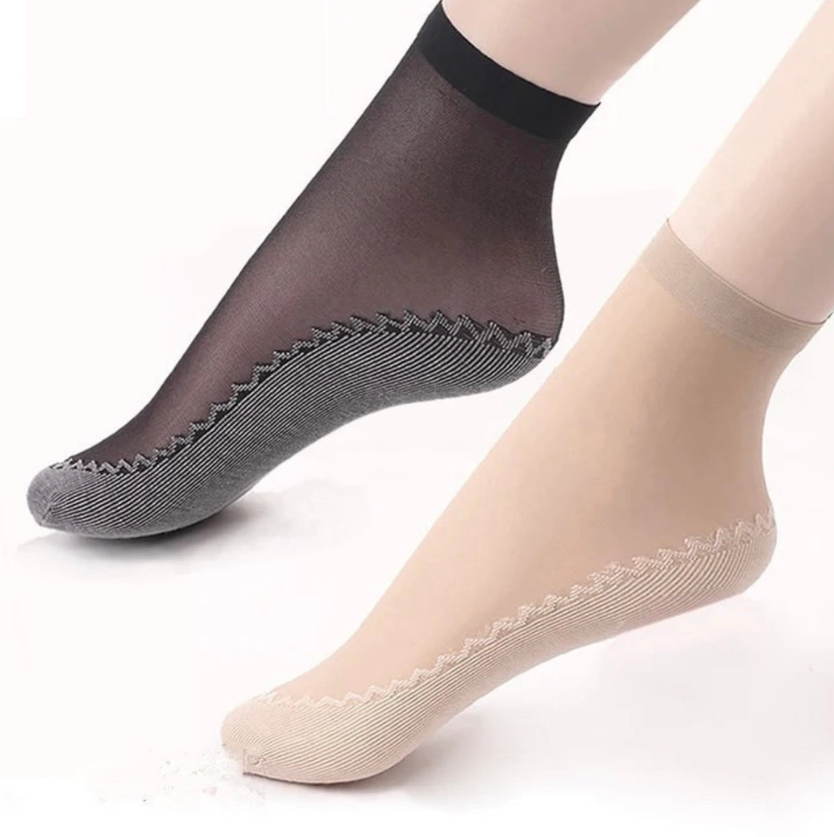 10 Paires de Chaussettes en Coton Antidérapantes et Soyeuses