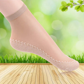 10 Paires de Chaussettes en Coton Antidérapantes et Soyeuses
