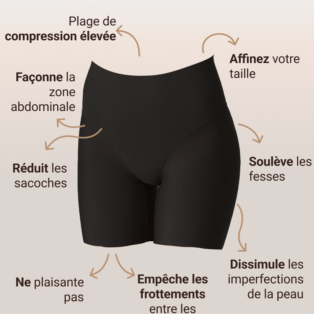 Modèle court de compression de peau sans couture + Offrez une culotte modelante